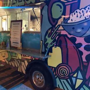 a colorful food truck