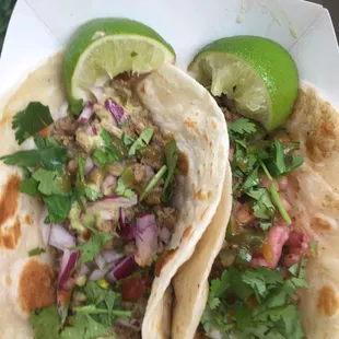 Mediterranean with beef and Wylie St with pork were both great.