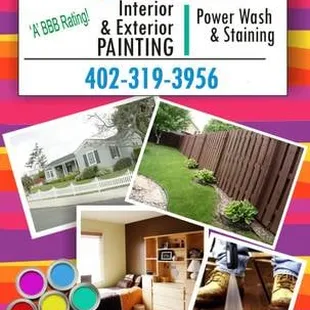 Omaha Neb Painting company. A+ BBB. Not a franchise. Father &amp; son team. http://www.wymanpainting.net