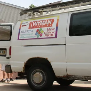 Wyman work truck at Omaha residence.