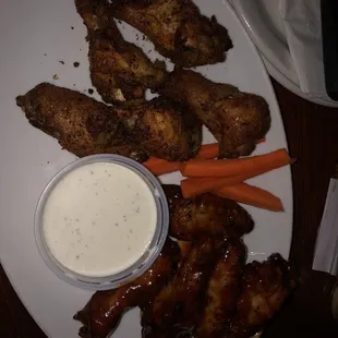 Chicken wings! (Half bbq, half Cajun dry rub), so good!