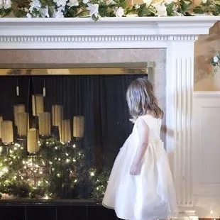 Ballroom custom fireplace fabulous for photo opps!!