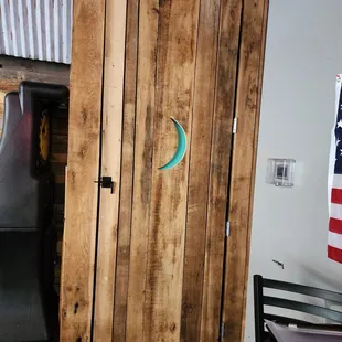 The &quot;Outhouse&quot; music storage closet at Wynot Saloon.