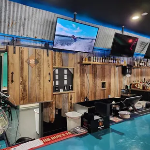 Back of Bar with open barn door