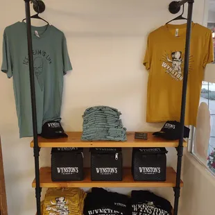 Merchandise on display