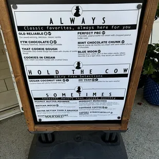 Menu as of 6/27