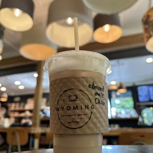 Almond milk latte