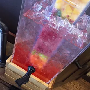 We feature a different fruit-infused filtered water everyday! Hydration = happiness.