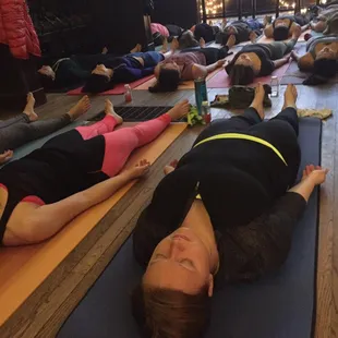 We have movement classes in the shop (like this Yoga + Juice class) and monthly wellness seminars on Saturdays!