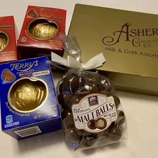 a variety of chocolates