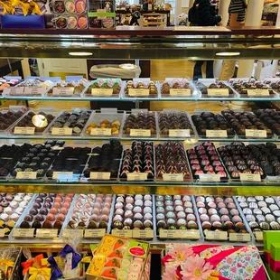 a variety of chocolates