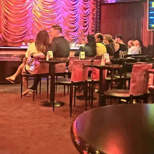 All seats, except back wall, have same steel-hard stool like seats.VIP seats have pink cover over backrest. Very uncomfortable.