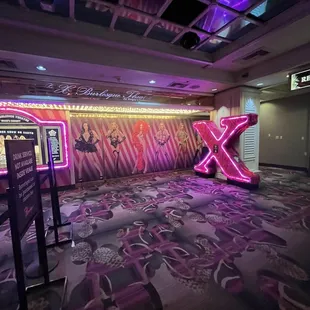 a brightly lit lobby