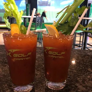 two glasses of bloody drink