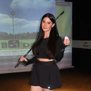 We arrived at X Golf DTC and were led to our golf simulator. You can bring your own clubs or rent clubs onsite.