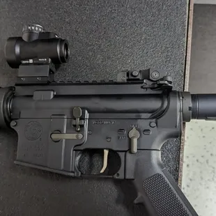 My AR-15 now with upgraded trigger and MRO site.  The trigger is butter smooth!