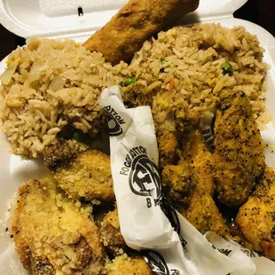 10 Piece Wings and Fried Rice Combo add Egg roll