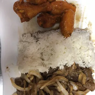 Bulgogi with 5 wings combo!!