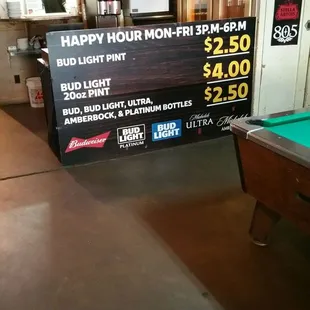 Happy hour.  $4.00 well drinks.