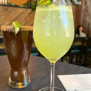 Agua Fresca and Michelada Negra