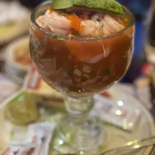 a shrimp cocktail