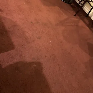 Dirty and stained carpet, the atmosphere didn&apos;t feel clean or welcoming.