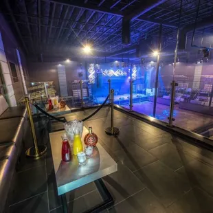 VIP section over looking the stage