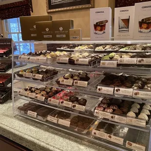 a display of chocolates