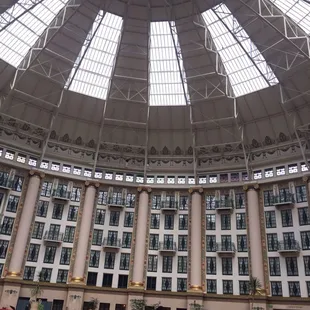 Order your food and come out to the atrium to enjoy!