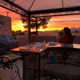 Xanadu Ranch at sunset on the patio!