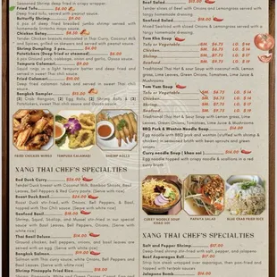 Thai Menu