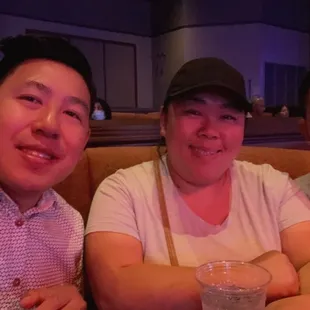 Sitting in a booth, fit 5peoples.