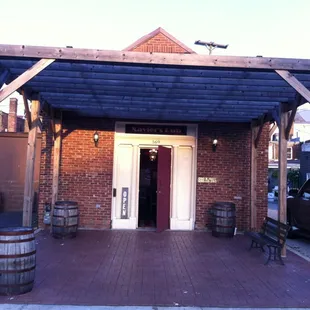 the entrance to the pub