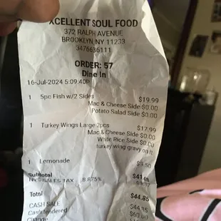 Receipt for garbage literally