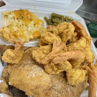 Fish &amp; shrimp dinner