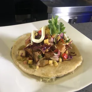 Pork belly tacos.