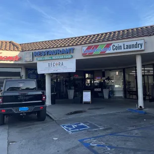 Located in a strip mall.