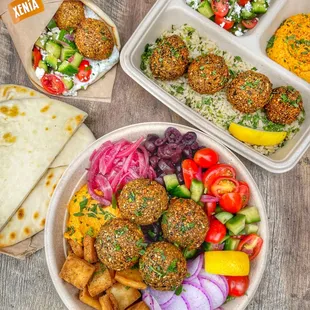 a variety of food items