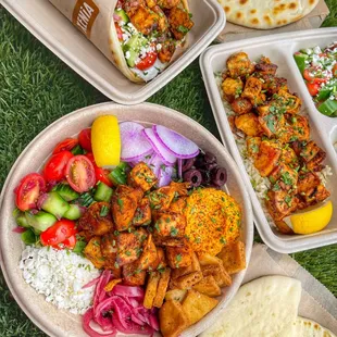 a variety of food items