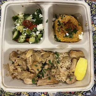 Chicken "skewer" plate