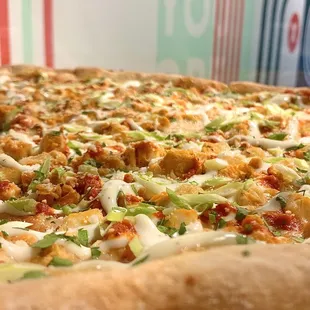 Buffalo Chicken Slice with Ranch and scallions, soooo good