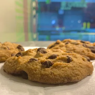 Have a sweet tooth? Grab a nice warm chocolate chip cookie