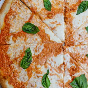 Our vodka pie with fresh mozzarella we make in house
