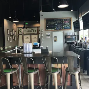 a view of the bar area