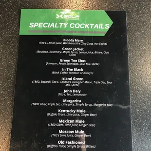 specials for special cocktails