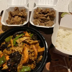 chicken wings and fried chicken, food