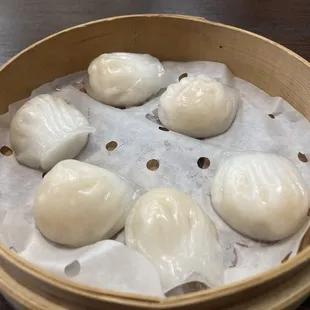 Shrimp dumplings.