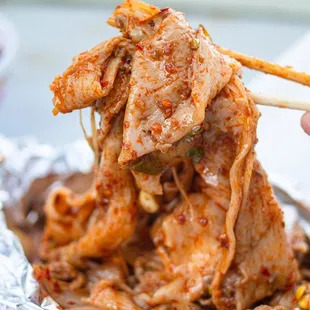 Spicy Cumin Lamb Hand-Ripped Noodles(No Soup)