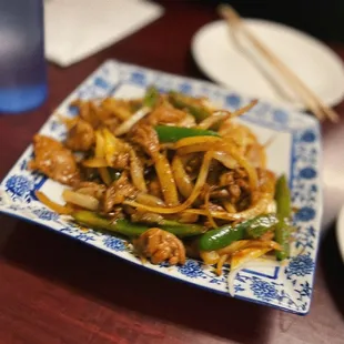 quick-fried mutton slices/beef with scallion @lesminaddio
