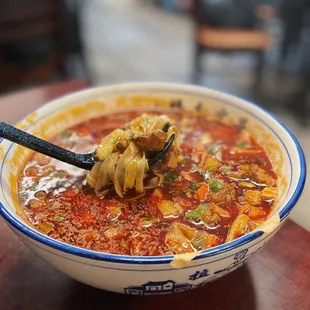 qishan noodles with grand pork @lesminaddio